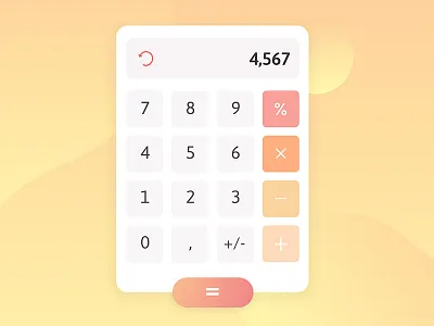 Daily UI #004 - Calculator app calculator daily gradient mobile ui