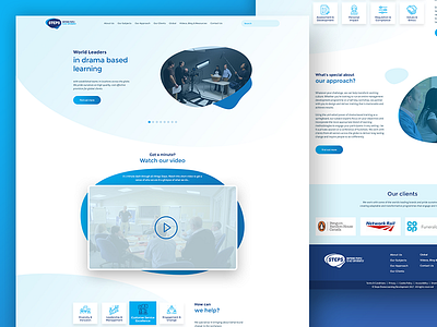 Learning Development Web Design Proposal blue clean design homepage interface design landing page logo design minimal ui ui design web web design website