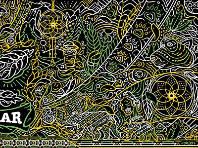 Shamanic Beer adobe branding cervezagreenbear contemporaryart creativity design idro51 illustration storytelling