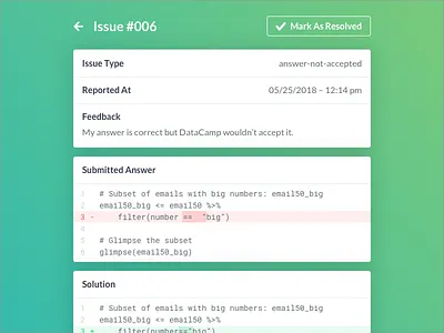 Reported Issues editor issues reported teach