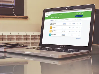 Globld Recent Activity bim dashboard gis mockup ui ux