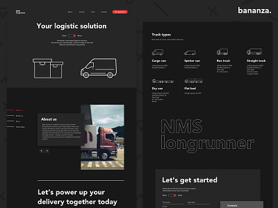 NMS longrunner delivery landing page logistics ui usa ux website