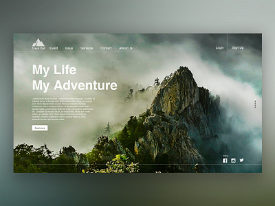 Landing Screen design ui web