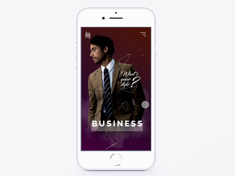 Swipper fashion mobile interaction swipe transition
