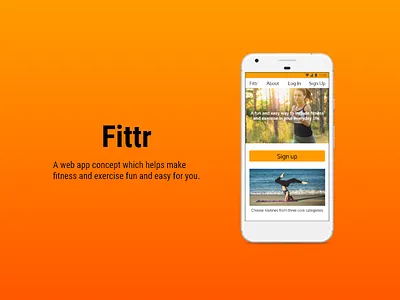 Fittr mobile web app app design fitness ui ux web