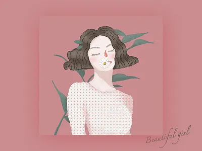 Beautiful Girl illustration ui