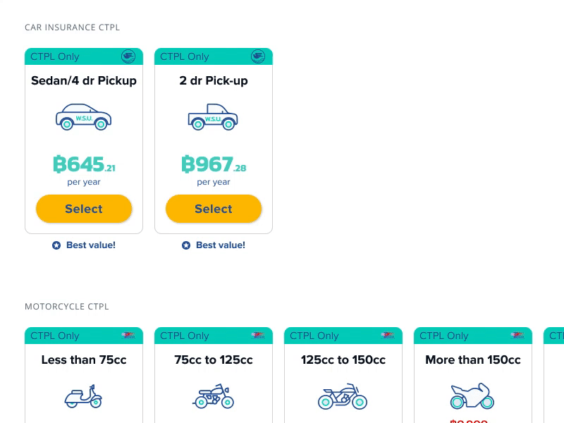 Frank.co.th product card 2018 components design mobile thailand ui ux