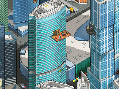 Using a magical flying carpet as an office space.