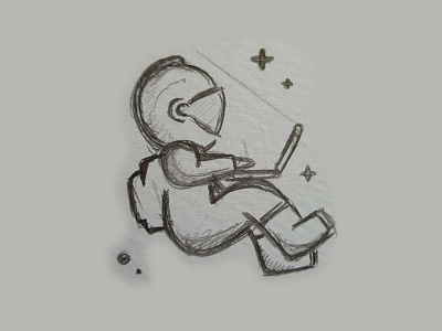 Rebound to Thirty Logos - Challenge Day #1 astronaut drawings logo love this pencil space