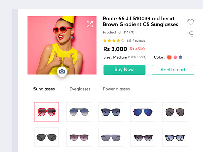 Pick your sunglasses web app addtocart bala ux design ecommerce eyeglass sunglasses ui ux web