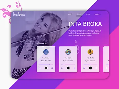 Music Project design music ui ux violin web