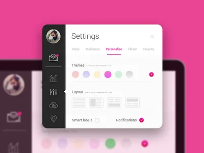 Mailbox Settings daily dailyui design experience mailbox settings ui uiux user web