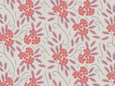 India pattern drawing flowers illustration leaves painting pattern pink watercolor