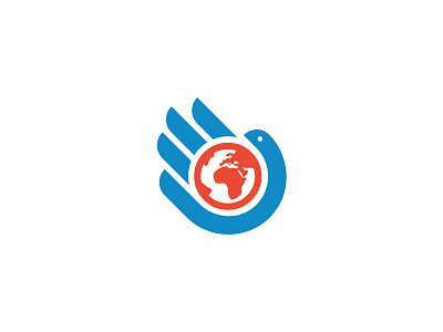Handbird Aid Association Logo aid association bird foundation hand icon logo logodesign