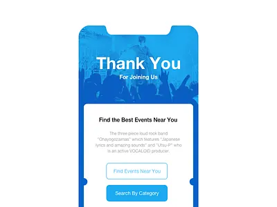 Thank You app card dailyui thank you
