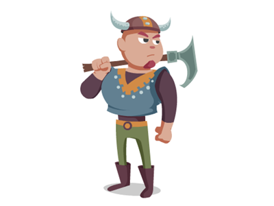 Viking cartoon concept viking