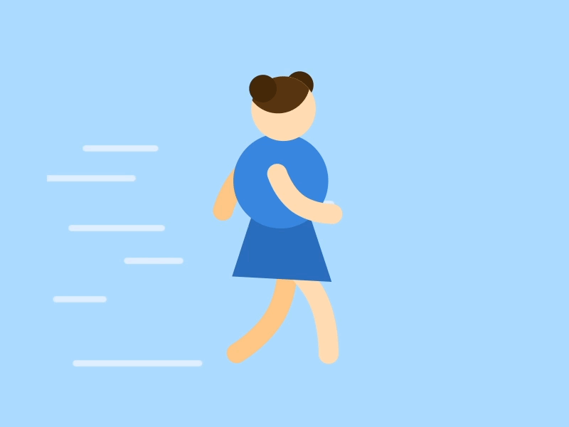 Walking Woman after effects line walk woman