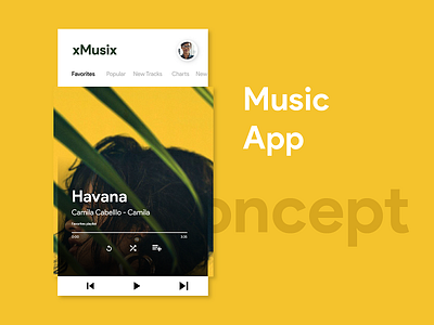 Music App Concept music streaming