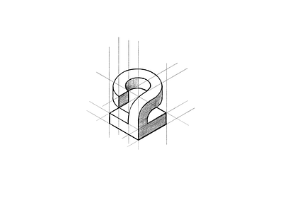 Isometric 2 2 brand branding graphic design grid isometric logo logo design sketch