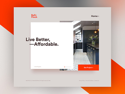 A Personal Endeavor design experiment inspiration landing real estate red ui we website