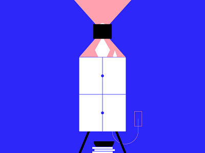 Tokyo Apartment, pt 1 blue design furniture illustration interior minimal modern pink retro white