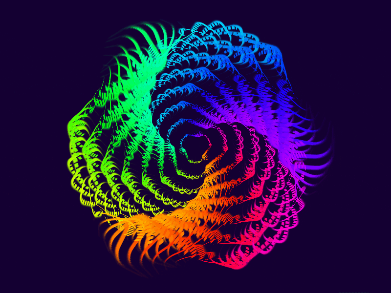 Rainbow Feathers feathers hypnosis loop processing pure css rainbow tsankashvili waves