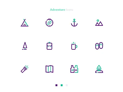 Adventure icons adventure icon 双色 线性
