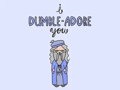 Dumble-adorable cartoon drawing dumbledore illustration procreate