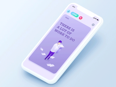 Swipe Interaction after effect card gif interaction motion swipe ui