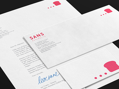 Sans Baking Stationery