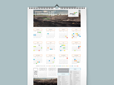 Jindal Wall Calendar africa business calendar corporate countries dates layout mining print public holidays stationery wall