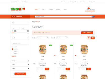 Ecommerce 1 adobe app design ecommerce flat orange shop ui web