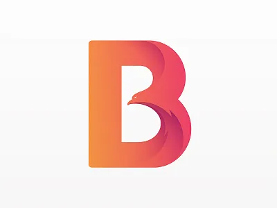 B for Bird Logo animal bird design eagle logo type typography yp © yoga perdana