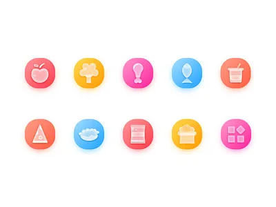 Set of supermarket icons color design icon