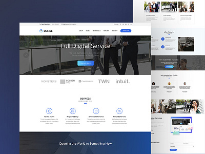 Enside Classic business consulting corporate creative crypto onepage personal portfolio theme themeforest wordpress