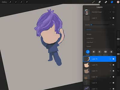 Work in progress cartoon character concept chibi illustration