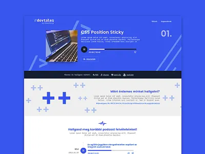 Devtales website design developer podcast ui web