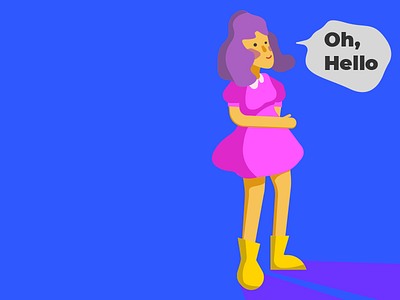 nice_meet_u colors day girl hello illustration pink