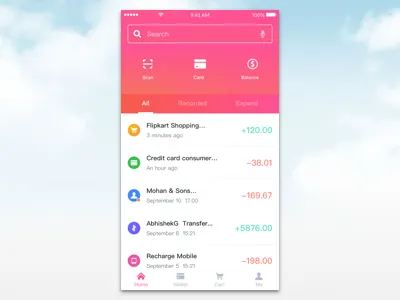 Payment App Design app mobile sketch