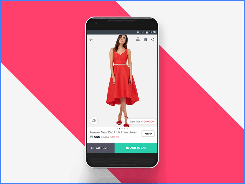 Add To Bag Animation add to cart animations cta animation ecommerce fashion fashionapp minimaldesign myntra product description page