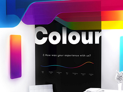 Colour | Upas Stand #3 cmyk design gradient graphic interior minimal motion neon stand typography white