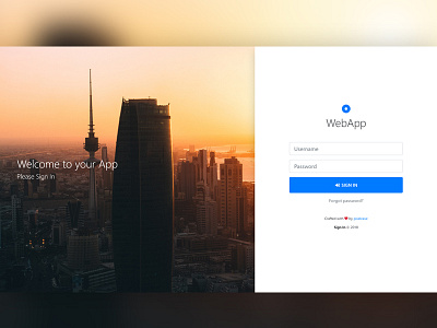 Sign In Page design freebie login sign in template ui webapp