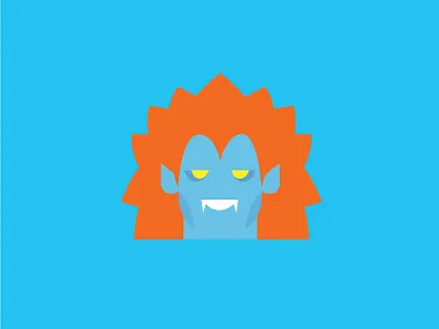 Blanka – Player 2 blanka blue character design cute flat colour illustration product designer typography retro street fighter vector