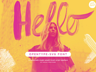 Hello Monday Brush Script brush brush font brush script font font handwritten handwritten script handwriting opentype svg script svg font trendy font urban font