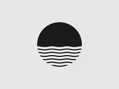 Sunset Logo Concept brand flat graphic design icon illustrator logo logo inspiration minimal monochromatic