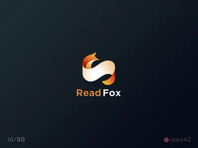 Daily logo challenge. 16/50 book daily logo daily logo challenge fox logo read type