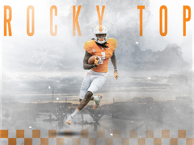 Rocky Top Dribbble athletics college football drop shadow photoshop sports design tennessee ut vols