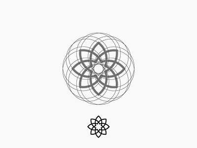 Lotus flower Grid brand branding grid identity logo logomark logotype monogram yoga