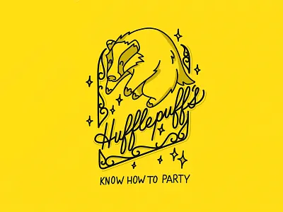 Team Hufflepuff design harrypotter hufflepuff illustration