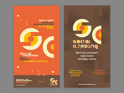 Social Climbing Opening Poster adobe brand branding color development illustration logo logomark poster retro symbols